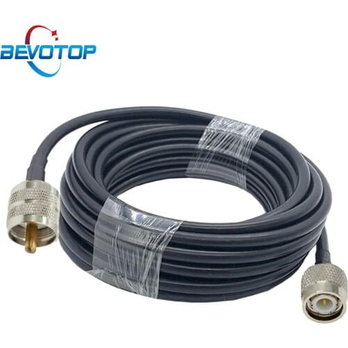 PL259 UHF Male to TNC Male Plug RG58 Pigtail Cable Radio Antenna RF Extension Cable Jumper for CB Radio Ham Radio FM Transmitter