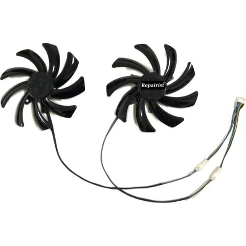 2Pcs/Set DIY 95MM T129215BH GPU Graphics Card Fans VGA Cooler For Powercolor AXRX 5600 XT 6GBD6-3DHE OC RX5600 Video Replace