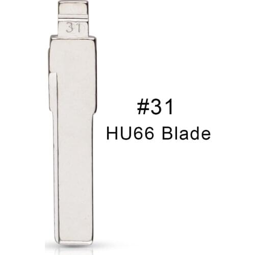 Metal Blank Uncut KEYDIY KD Blade HU66 HAA 31# For Volkswagen Passat Bora Skoda Seattle B5 HU66 Key Blade HAA