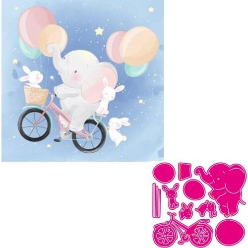 Rabbit elephant Metal Cutting Dies Lovely Animals Doll Stencil for DIY Scrapbooking Craft Cards Decoration