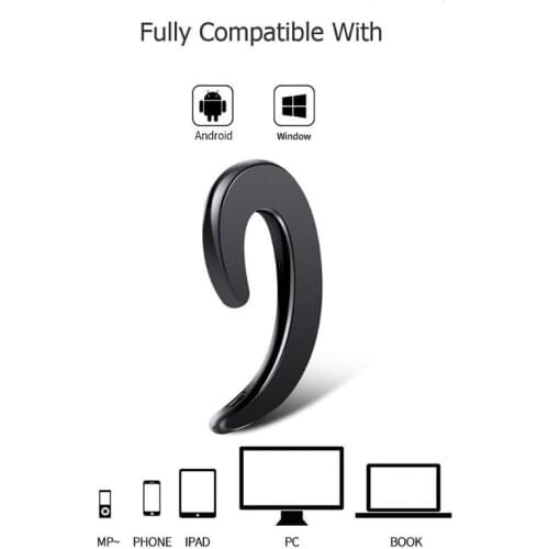 Mini Earphone Wireless Bluetooth 4.1 Sport Earphone Bone Conduction Earhook Headphone Stereo 2.4 GHz Ergonomic Painless