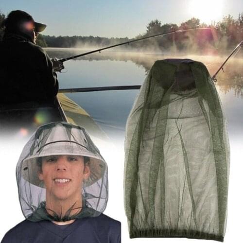 Insect Mosquito Net Mesh Face Fishing Hunting Outdoor Camping Hat Protector Cap Fishing Face Mask