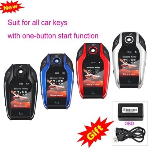 2021.7 New Modified Boutique Smart Remote Car Key LCD Screen Can for All Car keys with one button start function