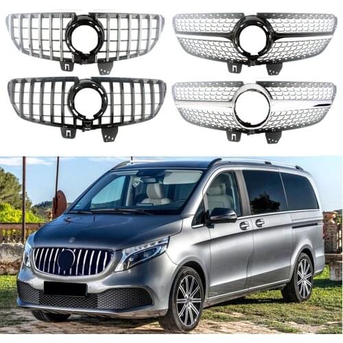 Car Front Racing Facelift Grille Upper Grill For Mercedez-Benz V-Class W447 2020 2021 GT Diamond