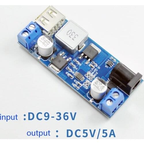 DC 5A Step-down Power Supply Module 24v / 12V Wide Voltage 9-36V to 5V Power Converter