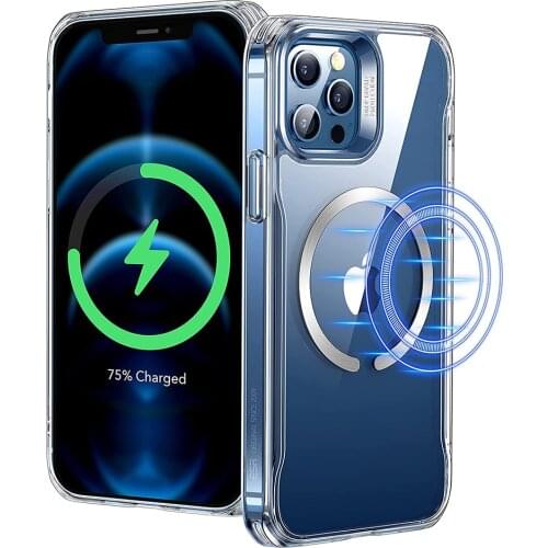 Clear Magnetic Wireless Charger Case For iPhone 11 12 Pro Max Case Wireless Charger Shockproof Cover For iPhone12 mini 11