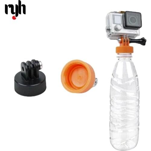 Diameter 37mm Water Bottle Connector Monopod Tripod Surfing Plastic Bottle Mount Adapter Connector for Gopro YI OSMO Sjcam