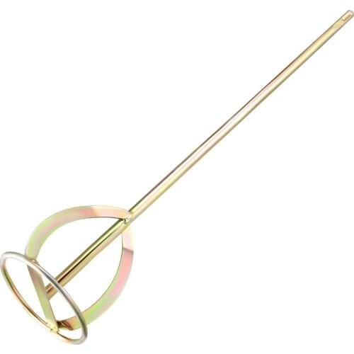 Uxcell Paint Mud Mixer 100mm Dia. 495mm Long Cement Compound Drywall Tool for Electric Hammer Shank Carbon Steel
