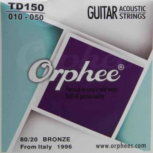 Orphee TD150 Acoustic Guitar String 010-050 Music Wire 80/20 Bronze String 6pcs/set Guitar Accessories
