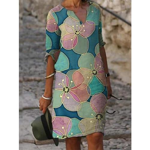 Timmiury Summer Dresses With Print