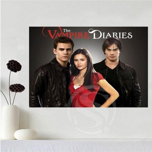 Custom canvas poster Home Decoration Art The Vampire Diaries poster cloth fabric wall poster print Silk Fabric Print SQ0611-VD66