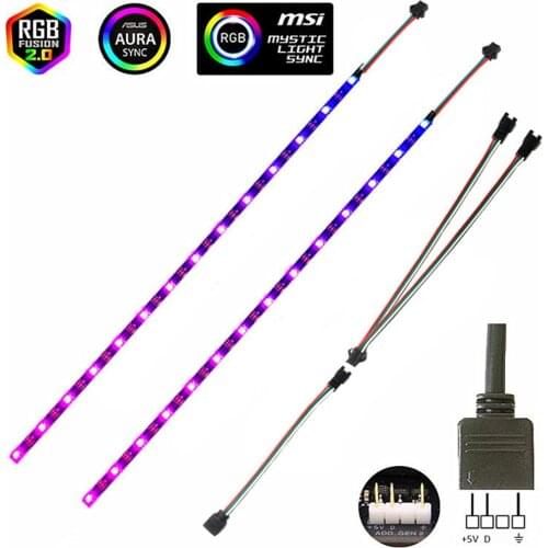 WS2812B RGB LED Strip 5V 3Pin Addressable LED Headers PC For ASUS AURA SYNC / MSI Mystic Light Sync / GIGABYTE RGB Fusion 2.0