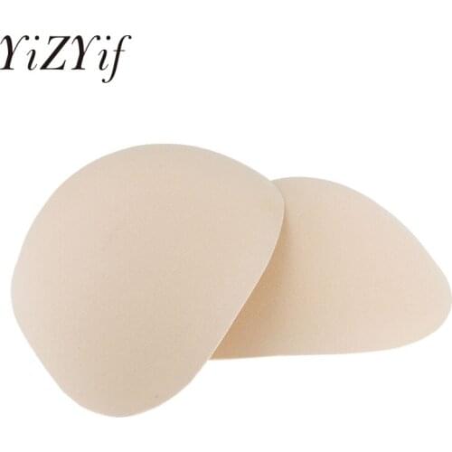 1 Pair Sponge Bra Pads Push Up Breast Enhancer Removable Replacement Bra Padding Insert For Swimsuits Bikini Workouts Chest Pad
