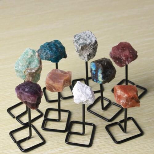 1PC Natural Rough Stone Crystal Stand Display Gift Collection