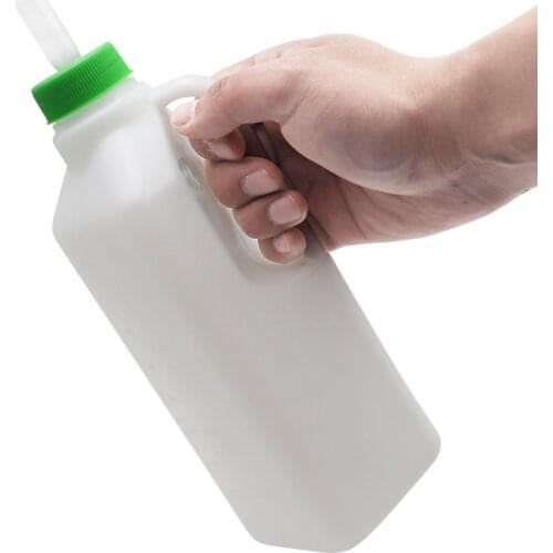 2Pcs Lamb Milk Bottle Plastic 850ml Goat Milk Jug Nipple Drinker Sheep Feeding Tools Livestock Feeding Supplies Lamb Drinker