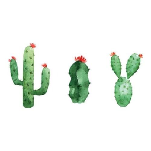 35MM×75MM tattoo stickers waterproof female lasting, don't touch me cactus
