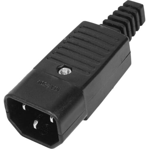 5PCS IEC 320 C14 power adapter cable plug rewirable connector socket 3Pin Male