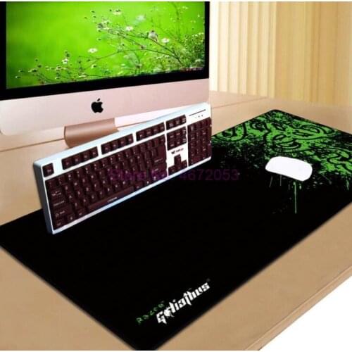 50pcs/lot Large Gaming Mouse Pad Gamer Locking Edge Keyboard Mouse Gaming Grande Desk Mousepad for CS GO LOL Dota Game