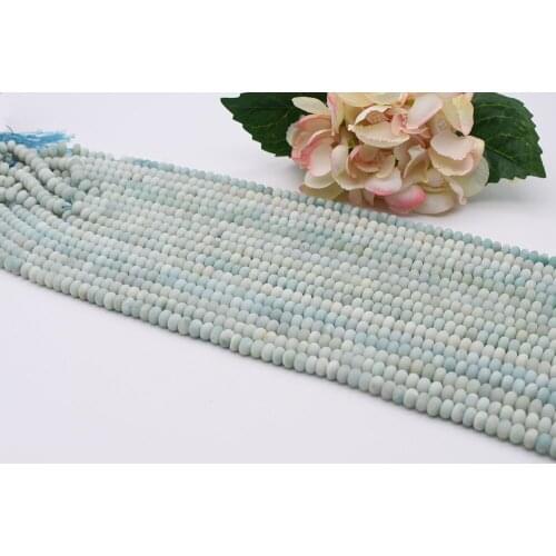 5x8mm AAAAA Superior Quality Natural Smooth Amazonite Abacus Beads For DIY necklace bracelet jewelry making 15 "free delivery