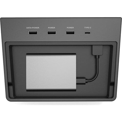 USB Hub with 5 in 1 Ports Car Accessory docking station storage device hidden storage box for Tesla Model 3