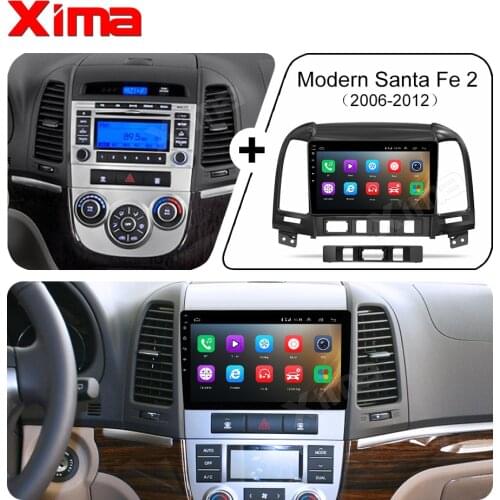 XIMA 2 din Android 9.0 4G LTE dvd Autoradio Audio screen Car Radio Multimedia Video Player for Hyundai Santa Fe 2 2006-2012