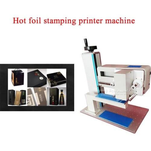 Hot foil stamping printer machine digital foil press machine for tea present bags commodity carton boxes cases business cards
