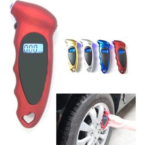 Digital Tire Pressure Gauge 150 PSI 4 Settings Car Truck Bicycle Backlit LCD Non-Slip Grip (1 Pack) Durable
