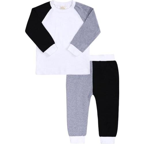 Baby Cotton Spring Pajama Sets Childrens Clothes for Boys Infant Girls 2 Pieces Suits Sleepwear Toddler Autumn Long Pants