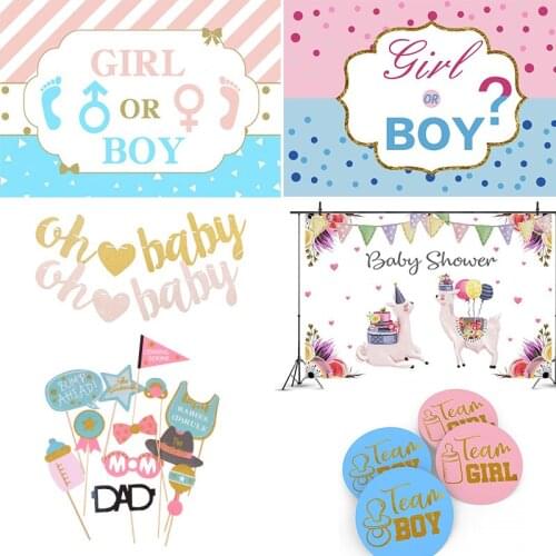 Baby Shower It Is A Boy Or Girls Gender Reveal Party Decoration 125*80cm Background Baby Shower Party Banner Photo Props BR47
