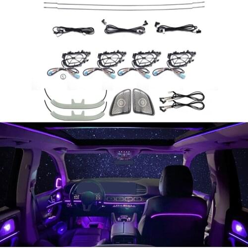 For Benz GLE W167 GLS X167 GLE350 GLE450 LED 64-color Synchronous Original Car Tweeter Ambient Light Cover Alto Luminous Panel