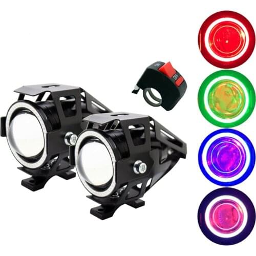 2Pcs/Lot SUNKIA Motorcycle 3000LM Upper Low Beam & Flash CREE Chip U7 LED Driving Fog Spot Head Light Lamp Motorbike Headlight