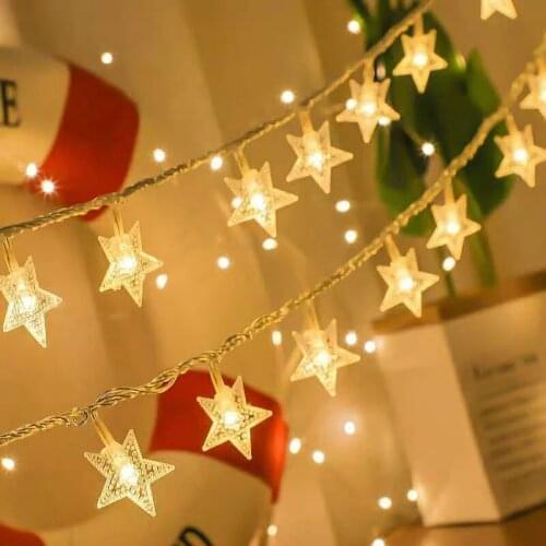 Star Light String Twinkle Garlands USB Powered Lamps 20 LED 2M Holiday New Year Christmas Decorations for Home Fairy Lights
