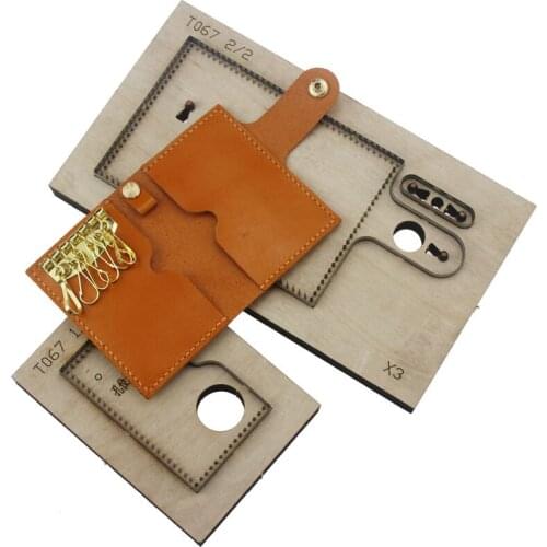 Herramientas para cuero leather craft template fabric cutter key case card holder wallet die cutting knife mould hand punch tool