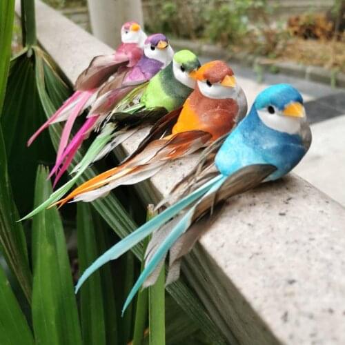12pcs,Artificial Decorative Foam feather Birds,Craft bird For Garden Emulation Decoration Xmas Tree Home Outdoor Yard Ornaments