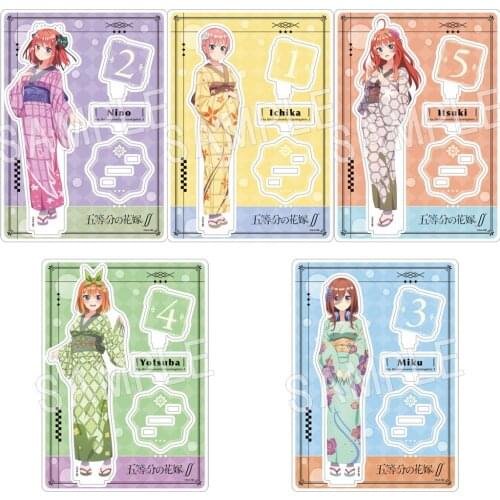Anime The Quintessential Quintuplets Bathrobe Series Nakano Ichika Miku Acrylic Stand Figure Model Plate Cosplay Decorate Gifts