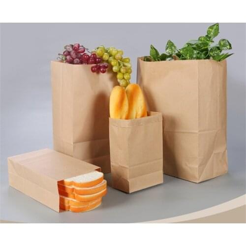 Kraft paper bag gift bags packaging biscuit candy food cookie bread seen snacks baking takeaway bags