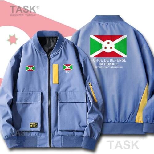Bomber Military Biker Jacket Army Burundi Burundian East Africa BDI BI Zipper Motorcycle Jackets Spring and Autumn Thin coats