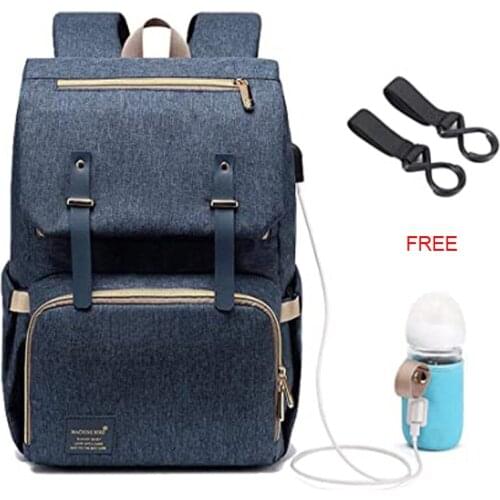 2021 New Mummy Backpack Fashion Diaper Bag USB Charging Baby Care Nappy Nursing Bags Nappy Bag Outdoor Maternity Bag For Womens