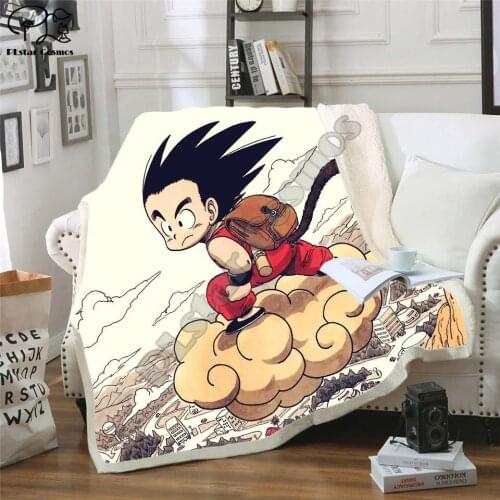 Anime 3D Printed Sherpa Blanket Couch Quilt Cover Travel Bedding Outlet Velvet Plush Fleece Blanket Bedspre style-12