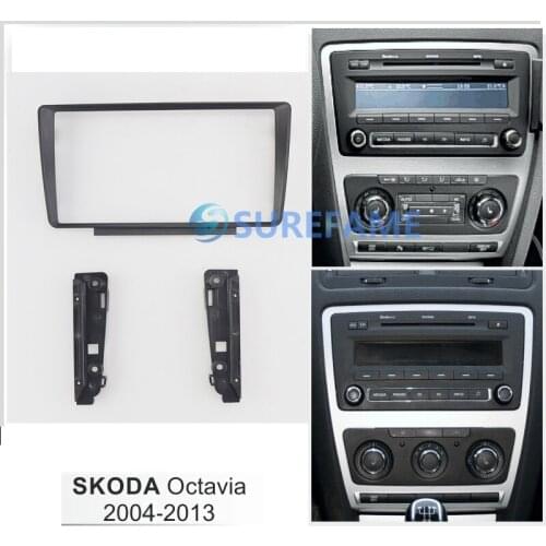 9 inch Car Fascia Radio Panel for SKODA Octavia 2004-2013 Dash Kit Install Facia Console Bezel 9inch Adapter Trim Plate Cover