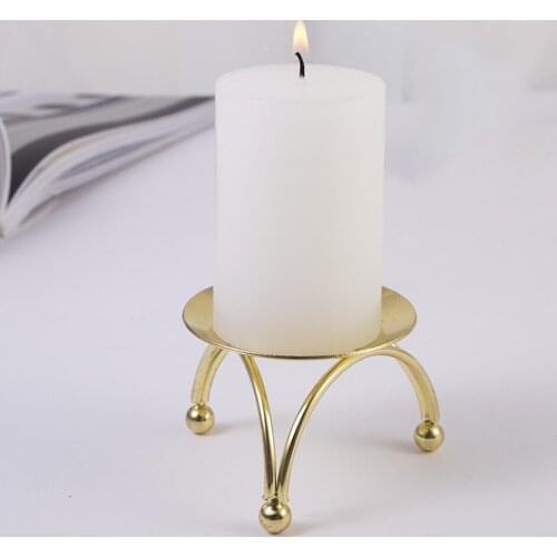 Iron Plate Candle Holder Mounting Candle Stand for LED & Wax Pillar, Home Party