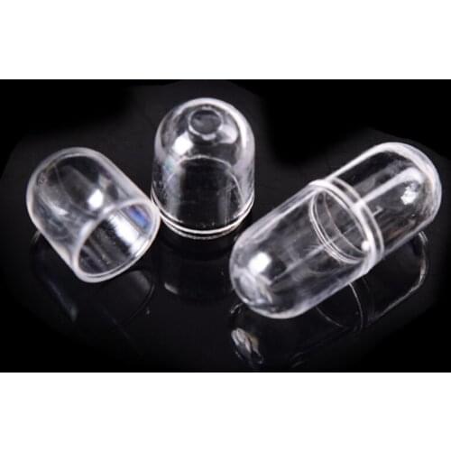 20Pcs/pack 10mm Empty Medicine Capsule Shell Pill Case White Hollow Plastic Capsules Plastic Pill Box Wholesale