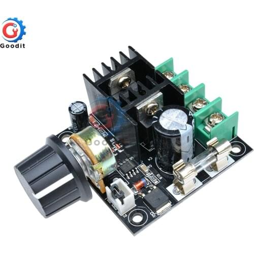 Speed Controller DC 12V-40V 32V 24V 10A Auto PWM DC Motor Voltage Regulator Governor w/ Knob Switch Dimmer 400W Board Module