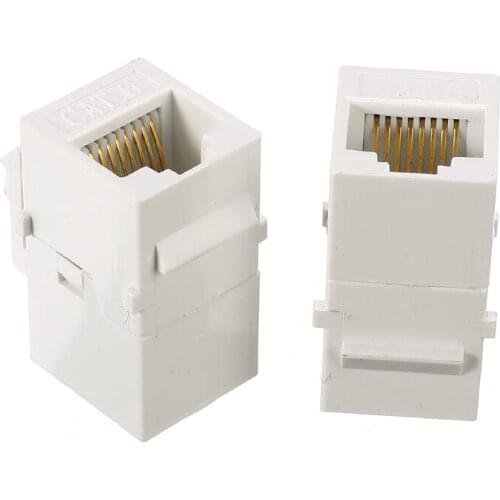New Selling for 10 Packs CAT6 Inline Coupler Keystone RJ45 Female Snap-In Jack Insert White