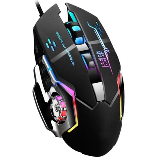 X3 Universal Wired Metal RGB Light Gaming Mouse for Desktop Computers/Laptops RGB Light Durable Fashion