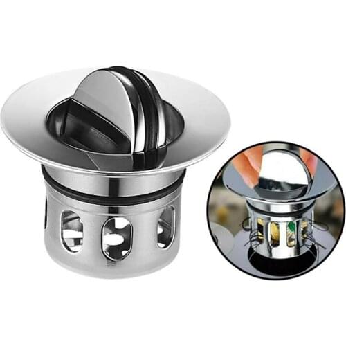 Universal Wash Basin Bounce Drain Filter Sink Drain Vanity Stopper Bathroom Accessories Bathtub Plug Trap Hair Catcher Faucet