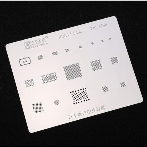 Japan Steel BGA Reballing Stencil Kit for iPad 2/3/4/5/6/PRO/mini1/2/3/4 Planting Tin Solder Template Soldering Net