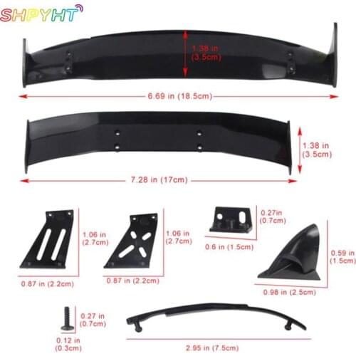 1:10 RC Drift Car Accessories Parts 1/10 RC Drift Car Wing Series Plastic Spoiler Car Styling Decoration Car Tail Wing
