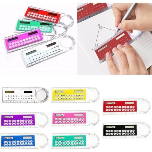 10 cm ruler calculator solar Card mini calculation student arithmetic multifunctional calculator computer-1pcs