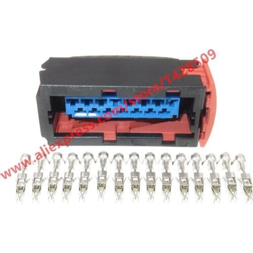 20 Sets 15 Pin Auto Female Harness Wire Connector Headlight Light Plug With Terminals For Citroen Peugeot 144980-1